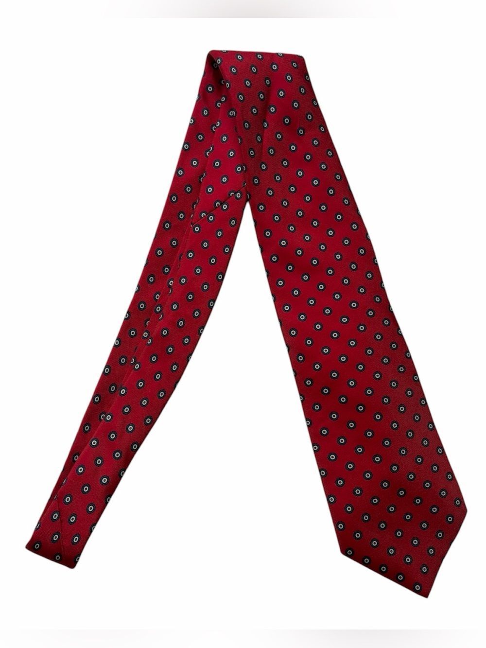 Givenchy Red Burgundy Dot Tie